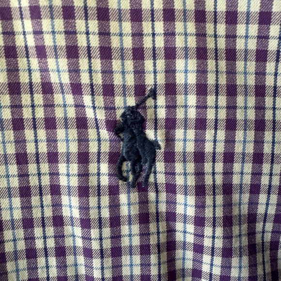 Men’s Ralph Lauren Performance Button Down. Size 2XB. Color Blue, Purple. Plaid - Picture 3 of 5